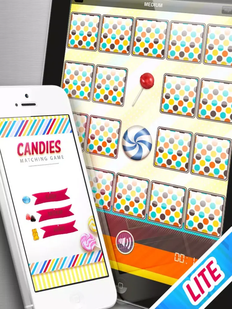 Candies Matching Game LITE iPad  Screenshots