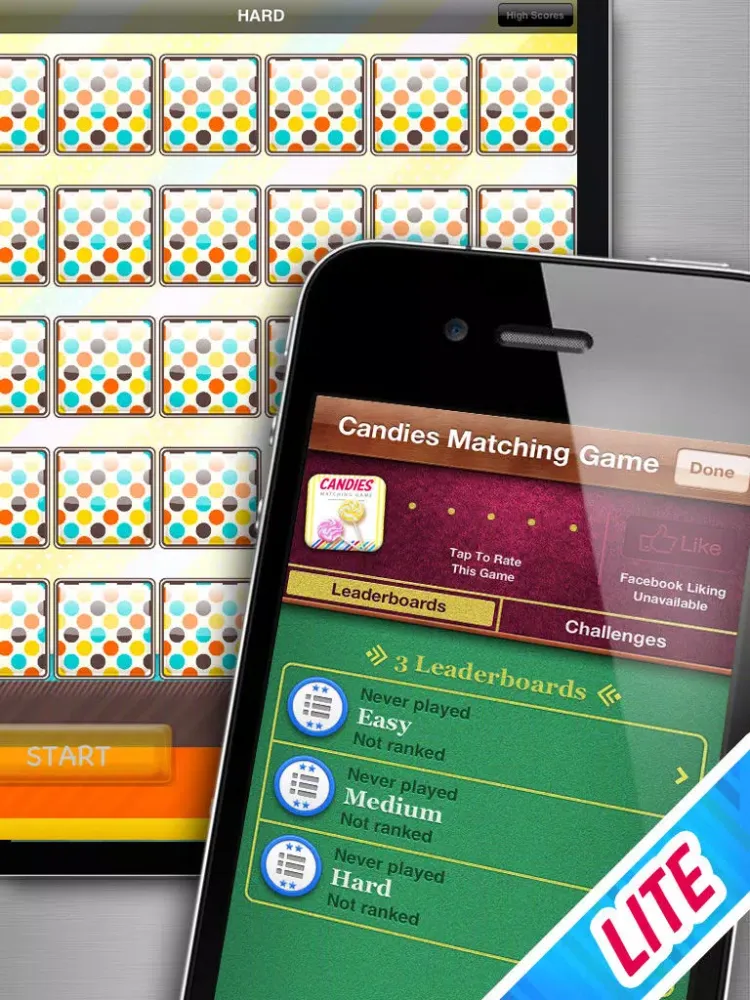 Candies Matching Game LITE iPad  Screenshots