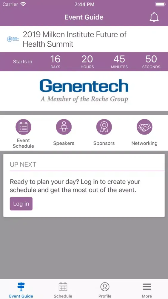 Screenshot di Milken Institute Events