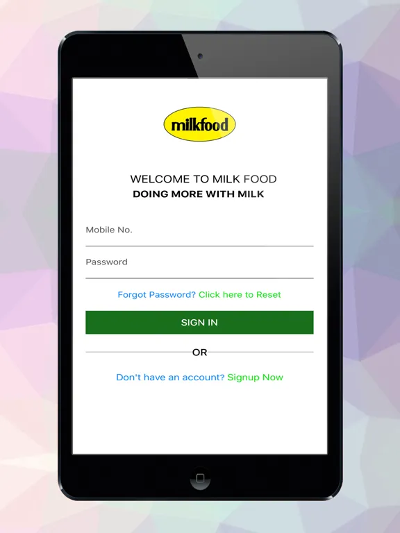 ภาพหน้าจอของ MilkFood iPad 