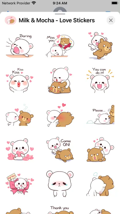 Capturas de pantalla de Milk & Mocha - Love Stickers