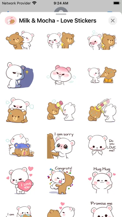 Capturas de pantalla de Milk & Mocha - Love Stickers