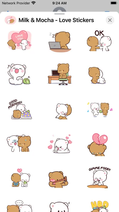 Capturas de pantalla de Milk & Mocha - Love Stickers