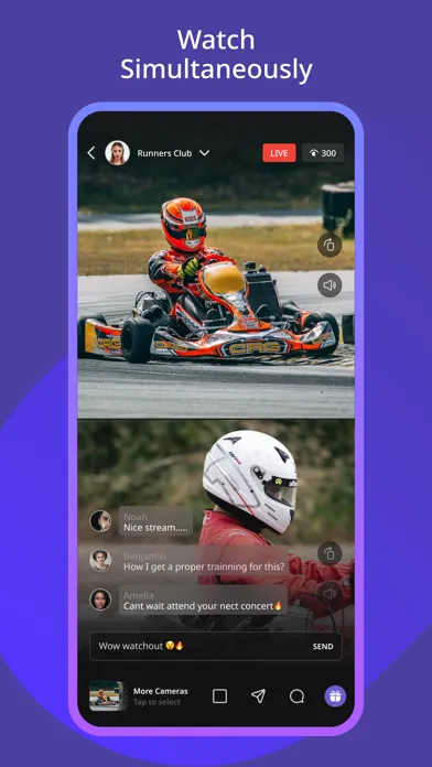 ViuLive-Multi Cam, Live Stream Ekran Görüntüleri