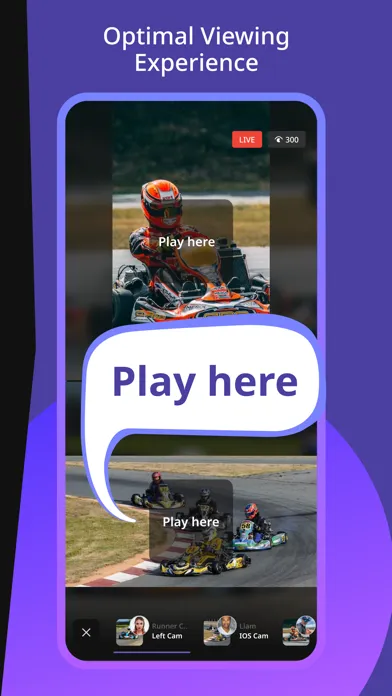 ViuLive-Multi Cam, Live Stream Ekran Görüntüleri