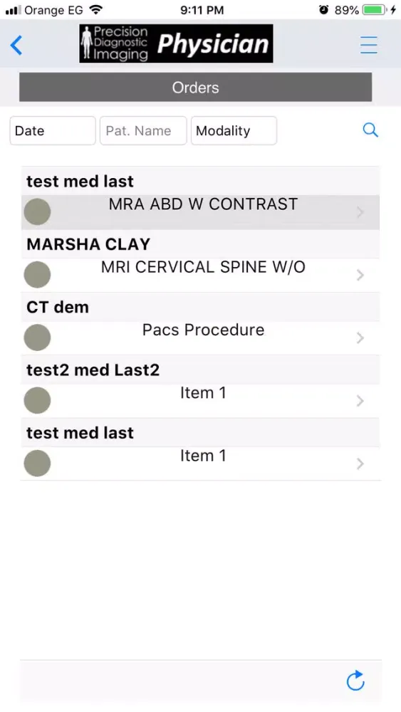 PDI Physician Portal سکرین شاٹس