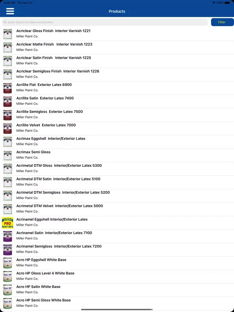 Capturas de pantalla de Miller Pro Paint Info iPad 