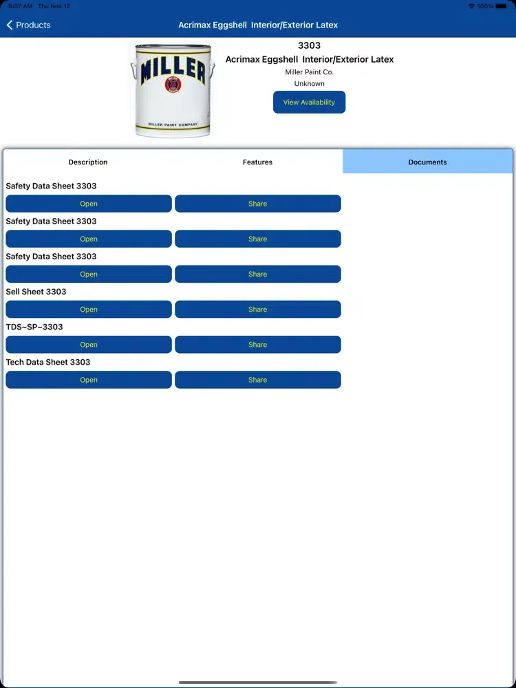 Capturas de pantalla de Miller Pro Paint Info iPad 