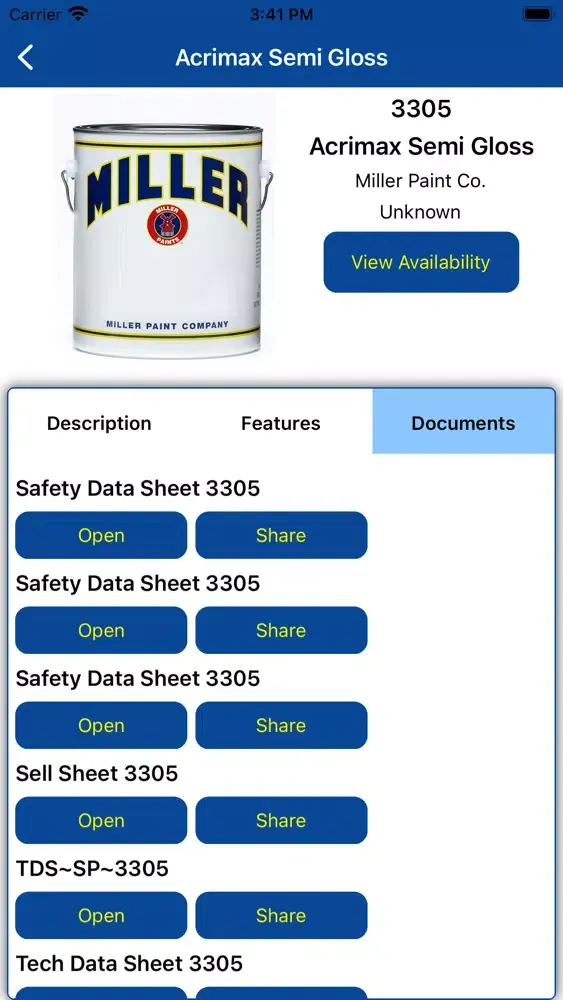 Capturas de pantalla de Miller Pro Paint Info