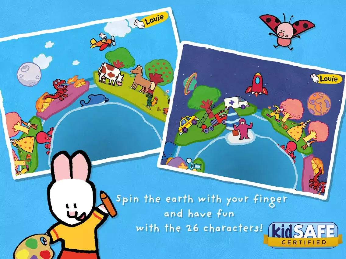 Tangkapan skrin Learn to draw and write with Louie - Educational games for 2 to 5 year old children iPad 