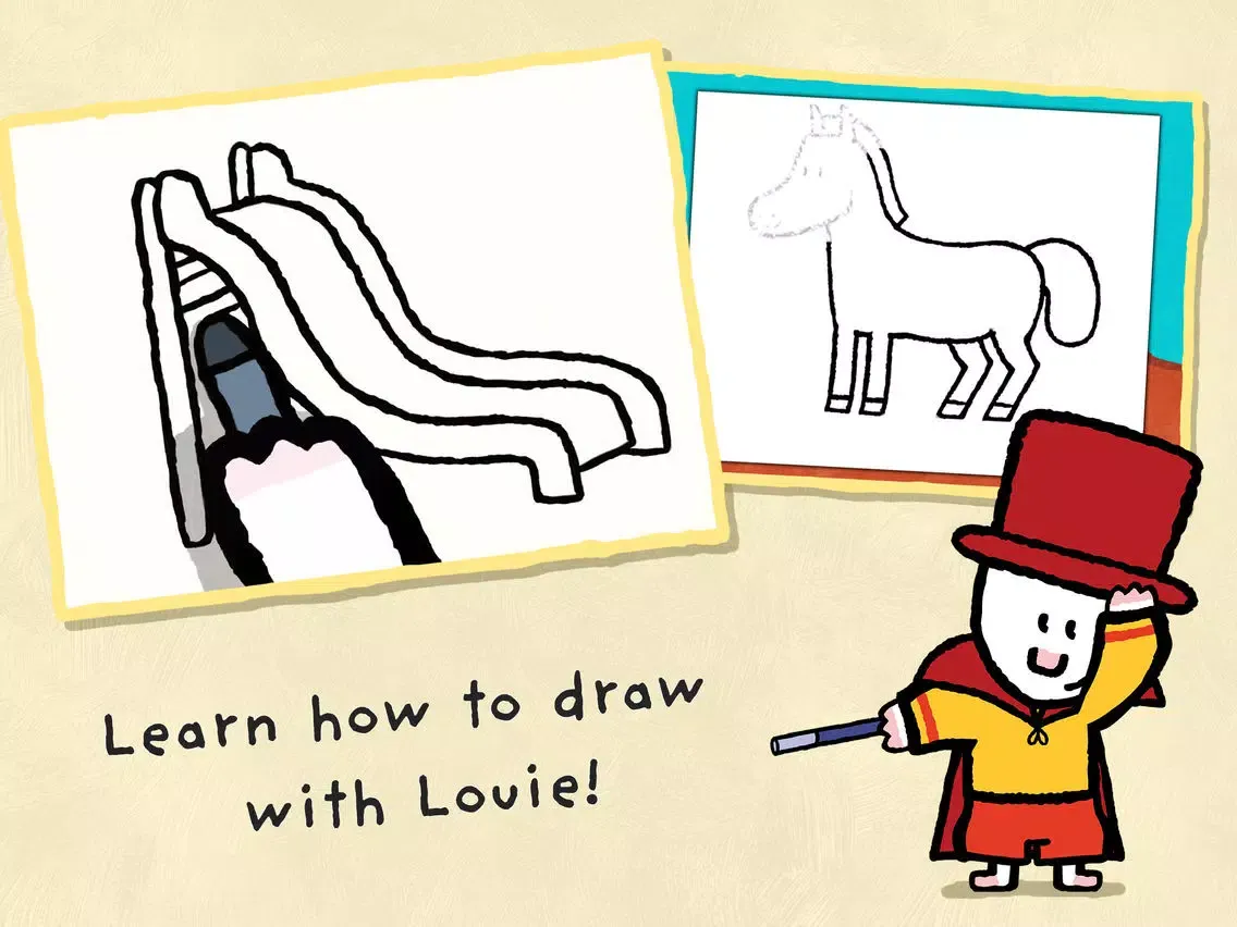 Tangkapan skrin Learn to draw and write with Louie - Educational games for 2 to 5 year old children iPad 