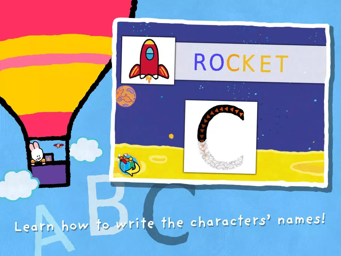 Tangkapan skrin Learn to draw and write with Louie - Educational games for 2 to 5 year old children iPad 