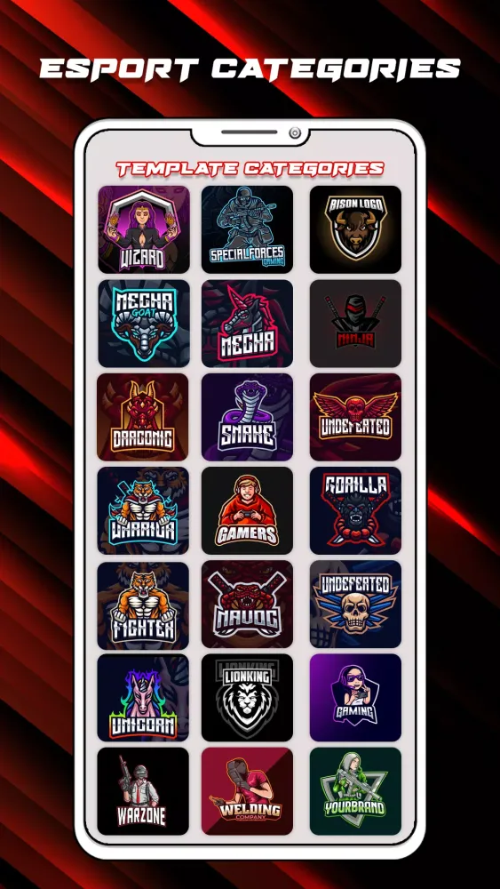 ภาพหน้าจอของ Esports Gaming Logo Maker