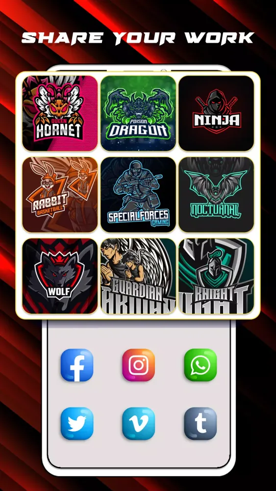 ภาพหน้าจอของ Esports Gaming Logo Maker