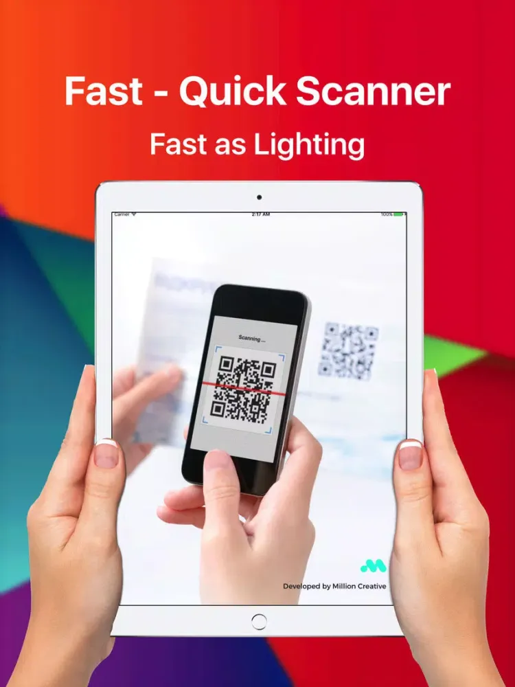 Ảnh chụp màn hình của Barcode scanner - QRCode generator iPad 