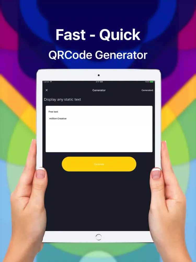 Ảnh chụp màn hình của Barcode scanner - QRCode generator iPad 
