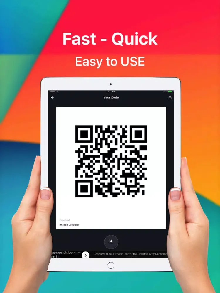 Ảnh chụp màn hình của Barcode scanner - QRCode generator iPad 