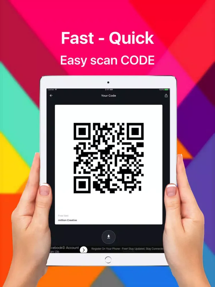 Ảnh chụp màn hình của Barcode scanner - QRCode generator iPad 