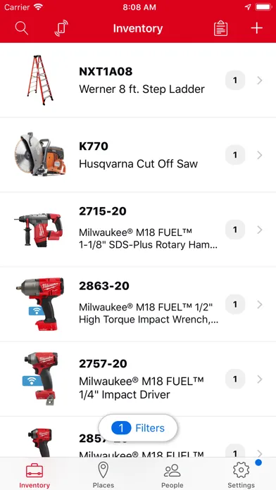 Milwaukee® ONE-KEY™ स्क्रीनशॉट