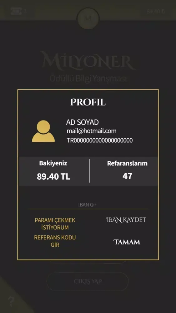 Milyoner Ödüllü Yarışma سکرین شاٹس