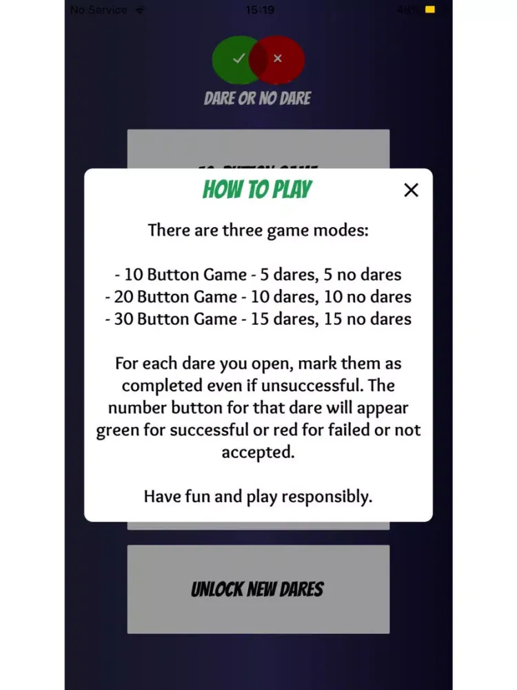 Dare Or No Dare iPad  スクリーンショット