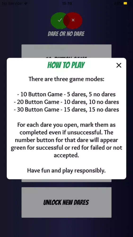 Dare Or No Dare スクリーンショット