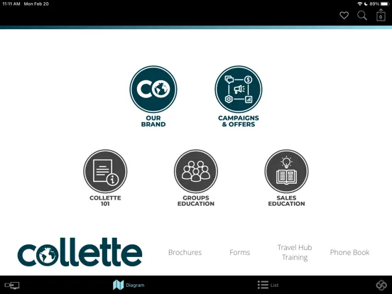 Collette Travel Hub iPad  스크린샷