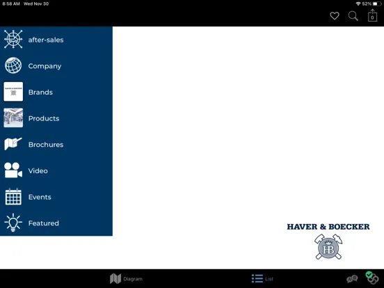 Tangkapan layar Haver & Boecker PROcheck MF iPad 
