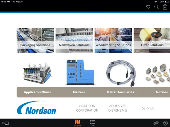 Скриншоты Nordson Adhesives iPad 
