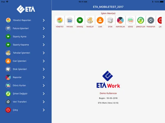 ETA Work iPad  スクリーンショット
