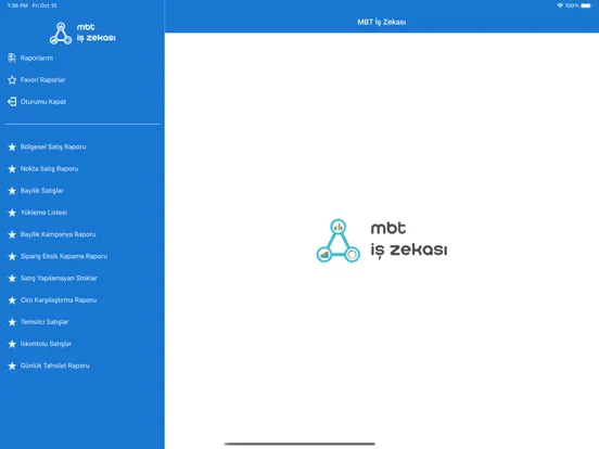 MBT İş Zekası iPad 스크린샷