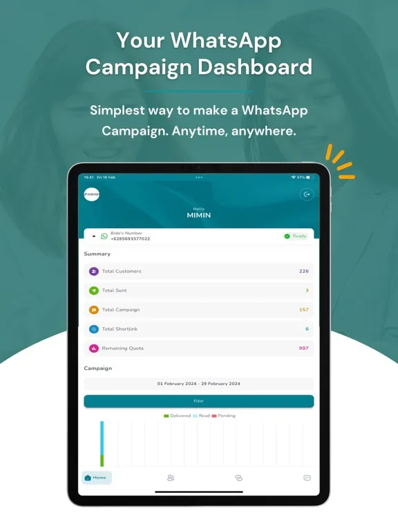 Ảnh chụp màn hình của Mimin Campaign iPad 
