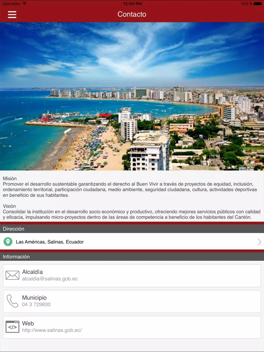 Salinas Municipio App iPad  स्क्रीनशॉट
