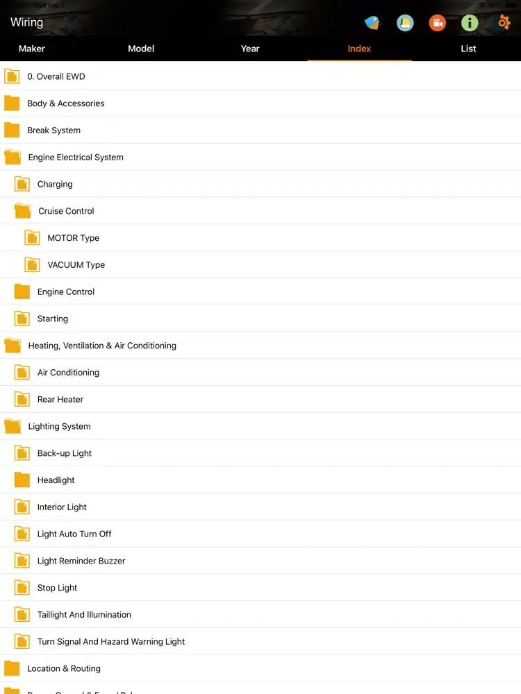 Ảnh chụp màn hình của Carmin Pro iPad 