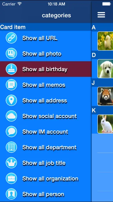 Capturas de pantalla de ContactsList