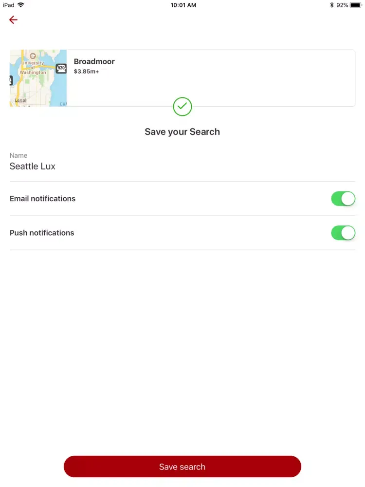 Mina Mina Real Estate iPad  스크린샷