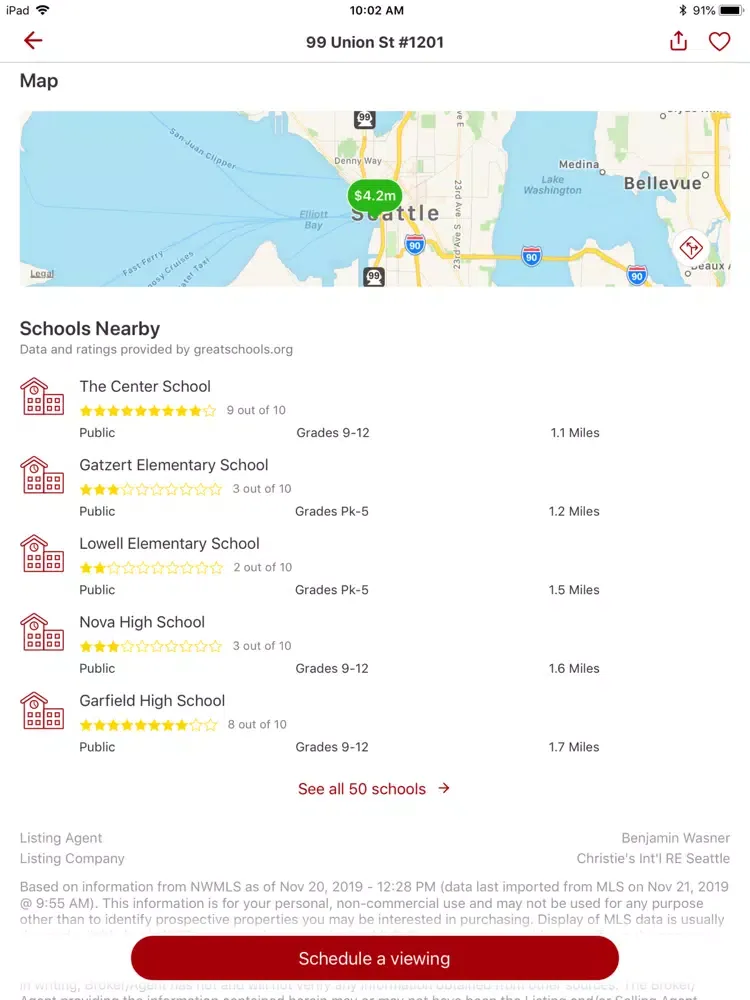 Mina Mina Real Estate iPad  스크린샷