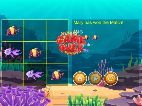 ภาพหน้าจอของ Tic-Tac-Fishies iPad 