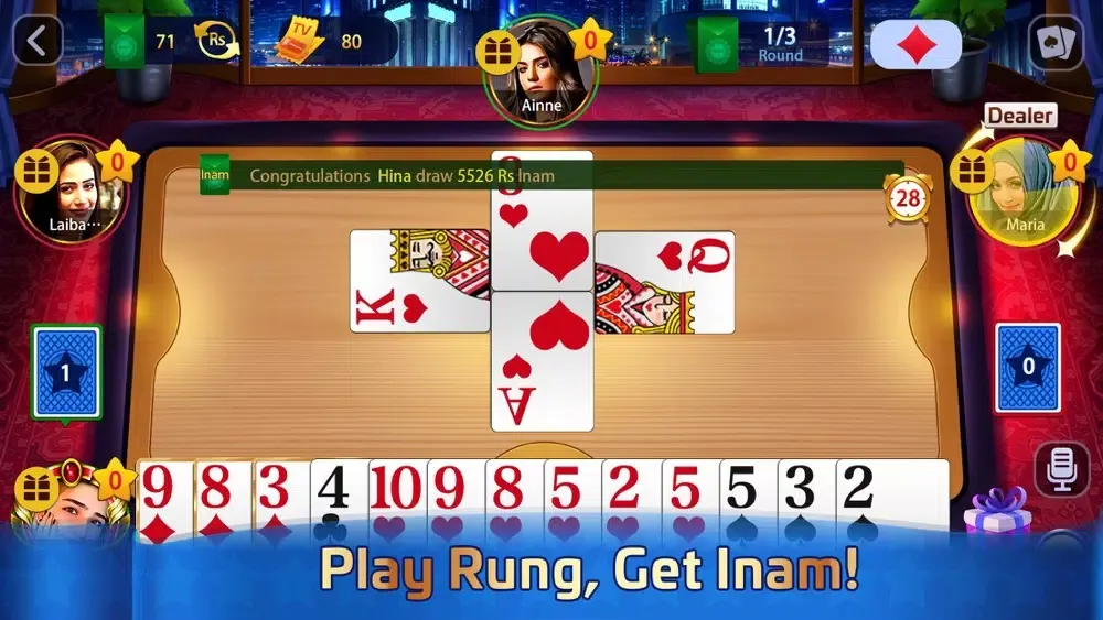 Capturas de tela do Rung king live Hokm CourtPiece