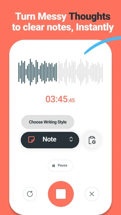 Tangkapan layar Mindclear: AI Note Taker Voice