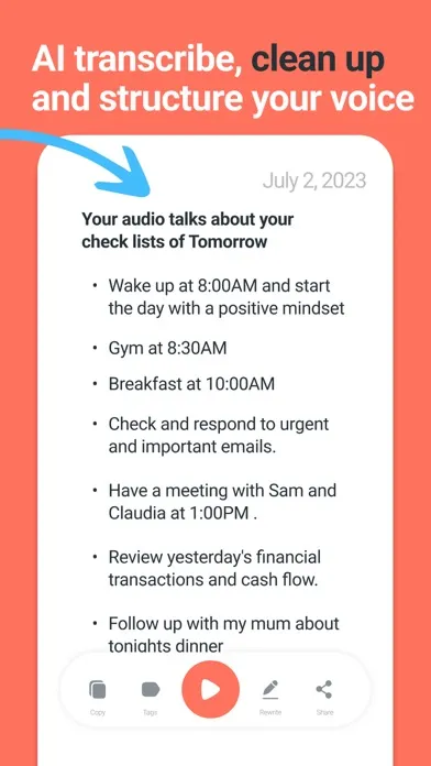 Tangkapan layar Mindclear: AI Note Taker Voice