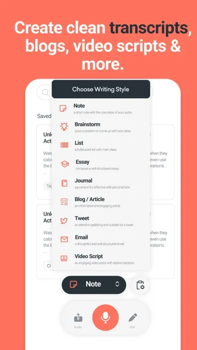 Tangkapan layar Mindclear: AI Note Taker Voice