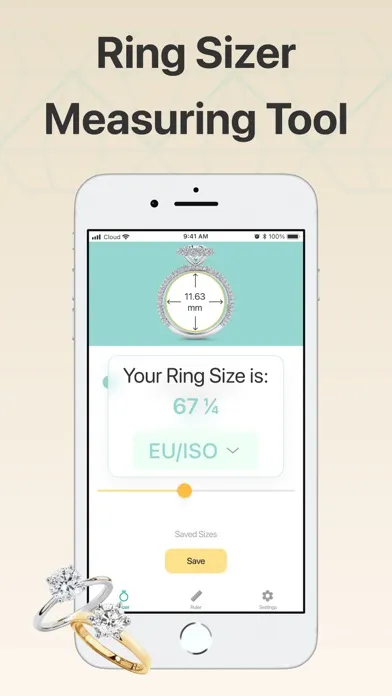 Tangkapan layar Ring Sizer – Ring Size Meter