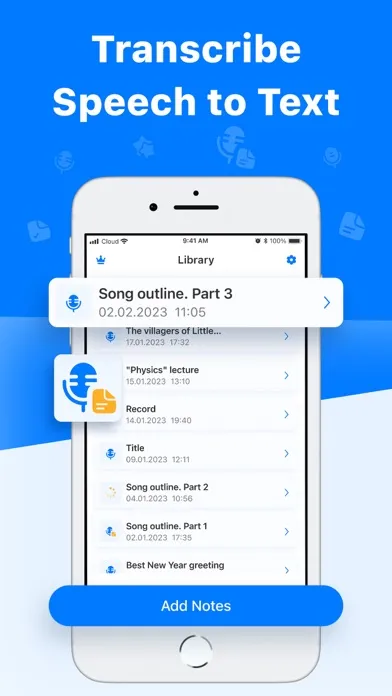 ภาพหน้าจอของ Transcribe – Speech to Text