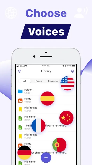 Captures d'écran de Text to Speech – Reading Aloud