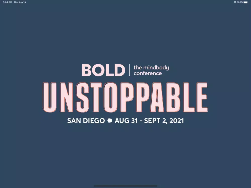Mindbody BOLD Conference iPad  स्क्रीनशॉट