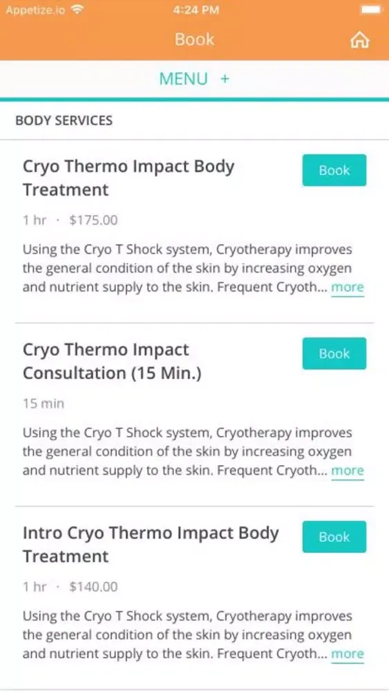 Capturas de pantalla de Rivanna Cryotherapy Center