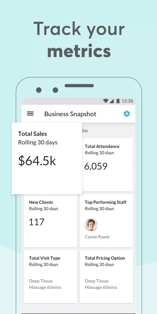 Captures d'écran de Mindbody Business