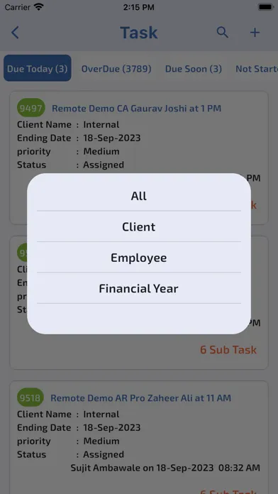 Capturas de tela do CADASHBOARD_