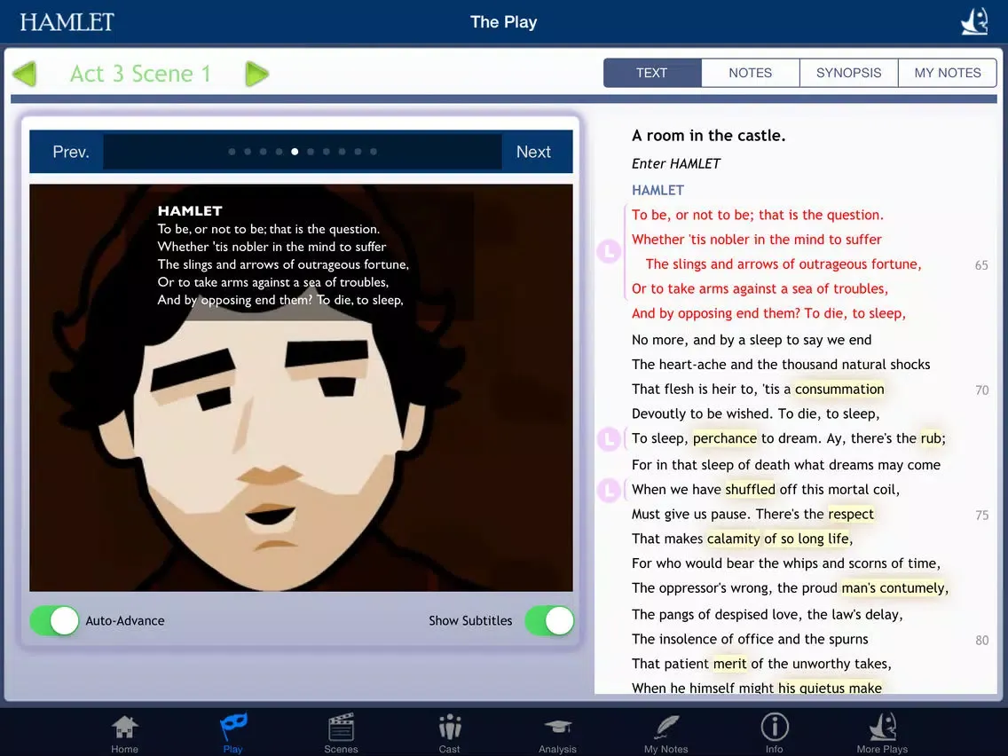 Shakespeare In Bits: Hamlet iPad  سکرین شاٹس